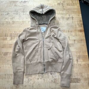 Vintage American Eagle Faux Fur Zippered Hood
